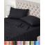 Utopia Bedding 4 Teilige Bettlaken Set 120x190 cm, Schwarz - Polyester Microfaser, Oeko-Tex Zertifiziert, 1 Spannbettlaken 120x190 cm, 1 Bettlaken 228x259 cm und 2 Kissenbezüge 50x75 cm