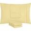 Utopia Bedding King-Kissenbezüge – 4er-Pack – Hotelverschluss – weicher, gebürsteter Mikrofaserstoff – schrumpf- und farbecht, Kissenbezüge, Kingsize, 20 X 40 Inches (gelb)