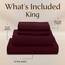 Utopia Bedding Bettwäsche-Set für King-Size-Bett, 4-teilig, gebürstete Mikrofaser, schrumpft und lichtbeständig, pflegeleicht (King-Size, Burgunderrot)