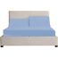 Bettlaken für verstellbares Bett, 100 % ägyptische Baumwolle, Fadenzahl 1000, für Schlafnummernbett, 86,4 cm, flexibles Oberteil, 45,7 cm tief, 4-teiliges Bettlaken-Set, hellblau gestreift