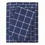 Great Bay Home Flanell-Bettwäsche-Set, California-Kingsize-Bett, 100 % türkische Baumwolle, doppelt gebürstet, bedruckt, ultraweich, gemütlich, 4-teiliges Bettwäsche-Set (Windowpane, Marineblau/Weiß)