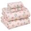 RUVANTI Bettlaken-Set aus 100% Baumwolle, atmungsaktive Perkal-Webart, 35,6 cm Tiefe Taschen, Hotelstandard, angenehm kühl, langlebig, Blumendesign, California-King-Size, 4-teilig, Frühling