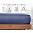 California Design Den Spannbettlaken für Super-Kingsize-Bett, weicher 100 % Baumwollsatin, tiefe Tasche mit elastischem Gummizug (Super-Kingsize-Bett, Indigoblau)