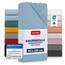 Blumtal® Baumwolle Spannbettlaken 90x190 cm Basics Jersey - Bettlaken 90x190 cm - Oeko-TEX zertifiziertes Spannbetttuch - Bettbezug - Leintuch - Dusk Blue