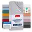 Blumtal® Basics Spannbettlaken für Topper 90x190 cm Jersey im 2er Set - Oeko-TEX zertifiziert - Topper Laken - Moonlight Grey