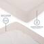 Blumtal® Basics Spannbettlaken Topper 140x200cm Jersey im 2er Set - Bettlaken 140x200cm aus 100% Baumwolle - Oeko-TEX zertifiziertes Spannbetttuch 140x200cm - Topper Spannbettlaken - Elfenbein