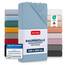 Blumtal® Baumwolle Spannbettlaken 100x200cm Basics Jersey - Oeko-TEX zertifiziertes Spannbetttuch 100x200cm - Matratzenbezug - Bettbezug - Leintuch - Dusk Blue