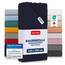 Blumtal® Basics Spannbettlaken Topper 140x200cm Jersey - Bettlaken 140x200cm aus 100% Baumwolle - Oeko-TEX zertifiziertes Spannbetttuch 140x200cm - Topper Bettlaken - Dark Ocean Blue - Blau