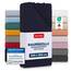 Blumtal® Basics Spannbettlaken 200x200cm Jersey - Bettbezug 200x200 cm aus 100% Baumwolle - Oeko-TEX zertifiziertes Spannbetttuch 200x200cm - Spannleintuch 200x200 - Laken - Dark Ocean Blue - Blau