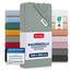 Blumtal® Basics Spannbettlaken Topper 200x200cm Jersey im 2er Set - Bettlaken 200x200cm aus 100% Baumwolle - Oeko-TEX zertifiziertes Spannbetttuch 200x200 - Topper Bettlaken - Summergreen - Grün