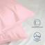 Kissenbezug 50x75 Rosa 2er Set Mikrofaser Oeko-TEX Zertifiziert Dreamzie - Kopfkissenbezug 50x75 Weich
