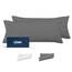 Kissenbezug 40x135 Anthrazit 2er Set Mikrofaser Oeko-TEX Zertifiziert Dreamzie - Kopfkissenbezug 40x135 Weich