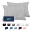 Dreamzie Kissenbezug 50x70 Grau 2er Set Mikrofaser Oeko-TEX Zertifiziert Kissen 50x70 Bezug Weich