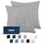 Dreamzie Kissenbezug 60x60 Grau 2er Set Mikrofaser Oeko-TEX Zertifiziert Kopfkissenbezug 60x60 Weich