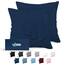 Kissenbezug 65x65 Dunkelblau 2er Set Mikrofaser Oeko-TEX Zertifiziert Dreamzie - Kopfkissenbezug 65x65 Weich