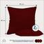 Kissenbezug 80x80 Burgunderrot 2er Set Mikrofaser Oeko-TEX Zertifiziert Dreamzie - Kopfkissenbezug 80x80 Weich