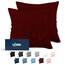 Kissenbezug 80x80 Burgunderrot 2er Set Mikrofaser Oeko-TEX Zertifiziert Dreamzie - Kopfkissenbezug 80x80 Weich