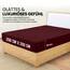 Utopia Bedding - Spannbettlaken 200x200cm - Burgunderrot - Gebürstete Polyester-Mikrofaser Spannbetttuch - 35 cm Tiefe Tasche