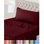 Utopia Bedding 3 Teilige Bettlaken Set 90x190 cm, Burgunderrot - Polyester Microfaser, Oeko-Tex Zertifiziert, 1 Spannbettlaken 90x190 cm, 1 Bettlaken 167x243 cm und 1 Kissenbezug 50x75 cm