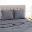 Utopia Bedding 4 Teilige Bettlaken Set 160x200 cm, Grau - Polyester Microfaser, Oeko-Tex Zertifiziert, 1 Spannbettlaken 160x200 cm, 1 Bettlaken 266x259 cm und 2 Kissenbezüge 65x65 cm