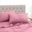 Utopia Bedding 4 Teilige Bettlaken Set 135x190 cm, Rosa - Polyester Microfaser, Oeko-Tex Zertifiziert, 1 Spannbettlaken 135x190 cm, 1 Bettlaken 225x255 cm und 2 Kissenbezüge 50x75 cm