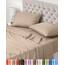 Utopia Bedding 4 Teilige Bettlaken Set 180x200 cm, Beige - Polyester Microfaser, Oeko-Tex Zertifiziert, 1 Spannbettlaken 180x200 cm, 1 Bettlaken 270x290 cm und 2 Kissenbezüge 50x75 cm