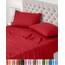 Utopia Bedding 4 Teilige Bettlaken Set 135x190 cm, Rot - Polyester Microfaser, Oeko-Tex Zertifiziert, 1 Spannbettlaken 135x190 cm, 1 Bettlaken 225x255 cm und 2 Kissenbezüge 50x75 cm