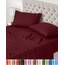 Utopia Bedding 4 Teilige Bettlaken Set 135x190 cm, Burgunderrot - Polyester Microfaser, Oeko-Tex Zertifiziert, 1 Spannbettlaken 135x190 cm, 1 Bettlaken 225x255 cm und 2 Kissenbezüge 50x75 cm