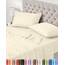 Utopia Bedding 4 Teilige Bettlaken Set 150x200 cm, Elfenbein - Polyester Microfaser, Oeko-Tex Zertifiziert, 1 Spannbettlaken 150x200 cm, 1 Bettlaken 266x259 cm und 2 Kissenbezüge 50x75 cm