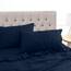 Utopia Bedding 4 Teilige Bettlaken Set 135x190 cm, Marineblau - Polyester Microfaser, Oeko-Tex Zertifiziert, 1 Spannbettlaken 135x190 cm, 1 Bettlaken 225x255 cm und 2 Kissenbezüge 50x75 cm
