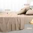 Utopia Bedding 4 Teilige Bettlaken Set 150x200 cm, Beige - Polyester Microfaser, Oeko-Tex Zertifiziert, 1 Spannbettlaken 150x200 cm, 1 Bettlaken 266x259 cm und 2 Kissenbezüge 50x75 cm