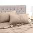Utopia Bedding 4 Teilige Bettlaken Set 120x190 cm, Beige - Polyester Microfaser, Oeko-Tex Zertifiziert, 1 Spannbettlaken 120x190 cm, 1 Bettlaken 228x259 cm und 2 Kissenbezüge 50x75 cm