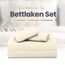 Utopia Bedding 4 Teilige Bettlaken Set 135x190 cm, Elfenbein - Polyester Microfaser, Oeko-Tex Zertifiziert, 1 Spannbettlaken 135x190 cm, 1 Bettlaken 225x255 cm und 2 Kissenbezüge 50x75 cm