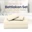 Utopia Bedding 4 Teilige Bettlaken Set 180x200 cm, Elfenbein - Polyester Microfaser, Oeko-Tex Zertifiziert, 1 Spannbettlaken 180x200 cm, 1 Bettlaken 270x290 cm und 2 Kissenbezüge 50x75 cm