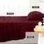 Utopia Bedding 3 Teilige Bettlaken Set 90x190 cm, Burgunderrot - Polyester Microfaser, Oeko-Tex Zertifiziert, 1 Spannbettlaken 90x190 cm, 1 Bettlaken 167x243 cm und 1 Kissenbezug 50x75 cm