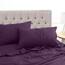 Utopia Bedding 4 Teilige Bettlaken Set 180x200 cm, Lila - Polyester Microfaser, Oeko-Tex Zertifiziert, 1 Spannbettlaken 180x200 cm, 1 Bettlaken 270x290 cm und 2 Kissenbezüge 50x75 cm
