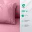 Utopia Bedding 4 Teilige Bettlaken Set 150x200 cm, Rosa - Polyester Microfaser, Oeko-Tex Zertifiziert, 1 Spannbettlaken 150x200 cm, 1 Bettlaken 266x259 cm und 2 Kissenbezüge 50x75 cm