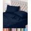 Utopia Bedding 4 Teilige Bettlaken Set 135x190 cm, Marineblau - Polyester Microfaser, Oeko-Tex Zertifiziert, 1 Spannbettlaken 135x190 cm, 1 Bettlaken 225x255 cm und 2 Kissenbezüge 50x75 cm