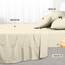 Utopia Bedding 4 Teilige Bettlaken Set 150x200 cm, Elfenbein - Polyester Microfaser, Oeko-Tex Zertifiziert, 1 Spannbettlaken 150x200 cm, 1 Bettlaken 266x259 cm und 2 Kissenbezüge 50x75 cm