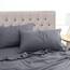 Utopia Bedding 4 Teilige Bettlaken Set 120x190 cm, Grau - Polyester Microfaser, Oeko-Tex Zertifiziert, 1 Spannbettlaken 120x190 cm, 1 Bettlaken 228x259 cm und 2 Kissenbezüge 50x75 cm