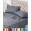 Utopia Bedding 4 Teilige Bettlaken Set 180x200 cm, Grau - Polyester Microfaser, Oeko-Tex Zertifiziert, 1 Spannbettlaken 180x200 cm, 1 Bettlaken 270x290 cm und 2 Kissenbezüge 50x75 cm