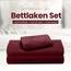Utopia Bedding 3 Teilige Bettlaken Set 90x190 cm, Burgunderrot - Polyester Microfaser, Oeko-Tex Zertifiziert, 1 Spannbettlaken 90x190 cm, 1 Bettlaken 167x243 cm und 1 Kissenbezug 50x75 cm