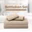 Utopia Bedding 4 Teilige Bettlaken Set 180x200 cm, Beige - Polyester Microfaser, Oeko-Tex Zertifiziert, 1 Spannbettlaken 180x200 cm, 1 Bettlaken 270x290 cm und 2 Kissenbezüge 50x75 cm
