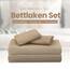Utopia Bedding 4 Teilige Bettlaken Set 135x190 cm, Sand - Polyester Microfaser, Oeko-Tex Zertifiziert, 1 Spannbettlaken 135x190 cm, 1 Bettlaken 225x255 cm und 2 Kissenbezüge 50x75 cm