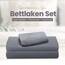 Utopia Bedding 3 Teilige Bettlaken Set 150x200 cm, Grau - Polyester Microfaser, Oeko-Tex Zertifiziert, 1 Spannbettlaken 150x200 cm, 1 Bettlaken 266x259 cm und 1 Kissenbezug 45x170 cm