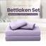 Utopia Bedding 4 Teilige Bettlaken Set 150x200 cm, Lavendel - Polyester Microfaser, Oeko-Tex Zertifiziert, 1 Spannbettlaken 150x200 cm, 1 Bettlaken 266x259 cm und 2 Kissenbezüge 50x75 cm
