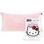 Kitsch Kissenbezug aus Satin mit Hello Kitty-Motiv, Reißverschluss, gut für Haare, weicher als Seide, kühlend, maschinenwaschbar, knitterfrei, Kingsize, 48 x 91 cm, Rosa Kitty-Gesicht