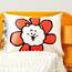 BT21 x Kitsch Satin-Kissenbezüge mit Reißverschluss, weicher als Maulbeerseide-Kissenbezüge, Standardgröße, 1 Stück, glatt, kühlende Kissenbezüge für Haare, Hautgesundheit und Schönheitsschlaf (48,3 x