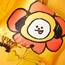 BT21 x Kitsch Satin-Kissenbezug mit Reißverschluss, weicher als Maulbeerseide-Kissenbezüge, Standardgröße, 1 Stück, kühlender Kissenbezug für Haare, Hautgesundheit und Schönheitsschlaf, 48,3 x 66 cm,