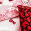 Kitsch Hello Kitty Satin-Kissenbezug mit Reißverschluss für Haare, weicher als Seidenkissenbezüge, kühlende Kissenbezüge, maschinenwaschbar, faltenfrei, Satin-Kissenbezüge, King-Size, 48 x 91 cm,